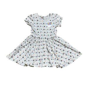 Dot Dot Smile Baby Girl’s Size 12/24M White Arrows‎ Cap Sleeve Twirl Dress NWT